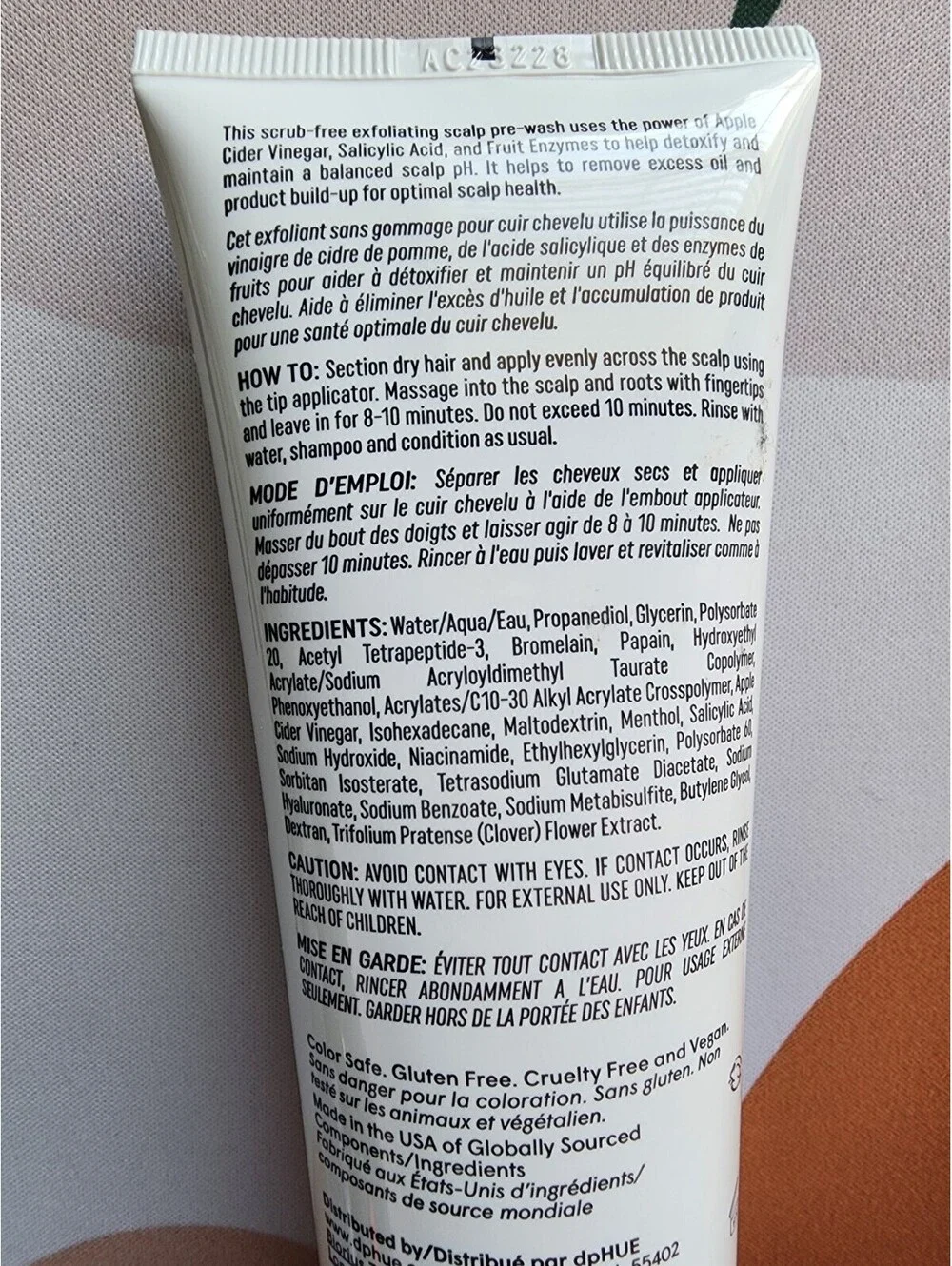 dpHUE ACV Apple Cider Vinegar Exfoliating Scalp Detox Pre-Wash 4 oz
